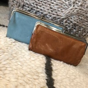 HOBO Lauren Double Frame Clutch - Blue and Brown